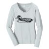 Ladies Long Sleeve Fan Favorite V Neck Tee Thumbnail