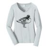 Ladies Long Sleeve Fan Favorite V Neck Tee Thumbnail