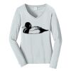 Ladies Long Sleeve Fan Favorite V Neck Tee Thumbnail