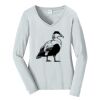 Ladies Long Sleeve Fan Favorite V Neck Tee Thumbnail