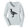 Ladies Long Sleeve Fan Favorite V Neck Tee Thumbnail