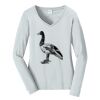 Ladies Long Sleeve Fan Favorite V Neck Tee Thumbnail