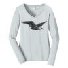 Ladies Long Sleeve Fan Favorite V Neck Tee Thumbnail