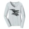 Ladies Long Sleeve Fan Favorite V Neck Tee Thumbnail