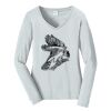 Ladies Long Sleeve Fan Favorite V Neck Tee Thumbnail