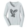 Ladies Long Sleeve Fan Favorite V Neck Tee Thumbnail