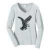 Ladies Long Sleeve Fan Favorite V Neck Tee Thumbnail