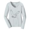 Ladies Long Sleeve Fan Favorite V Neck Tee Thumbnail