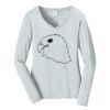 Ladies Long Sleeve Fan Favorite V Neck Tee Thumbnail