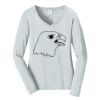 Ladies Long Sleeve Fan Favorite V Neck Tee Thumbnail