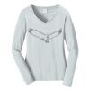 Ladies Long Sleeve Fan Favorite V Neck Tee Thumbnail