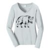 Ladies Long Sleeve Fan Favorite V Neck Tee Thumbnail