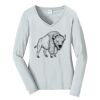 Ladies Long Sleeve Fan Favorite V Neck Tee Thumbnail