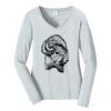 Ladies Long Sleeve Fan Favorite V Neck Tee Thumbnail