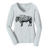 Ladies Long Sleeve Fan Favorite V Neck Tee Thumbnail