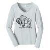 Ladies Long Sleeve Fan Favorite V Neck Tee Thumbnail