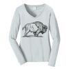 Ladies Long Sleeve Fan Favorite V Neck Tee Thumbnail