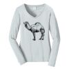 Ladies Long Sleeve Fan Favorite V Neck Tee Thumbnail