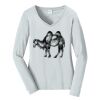 Ladies Long Sleeve Fan Favorite V Neck Tee Thumbnail