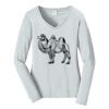 Ladies Long Sleeve Fan Favorite V Neck Tee Thumbnail