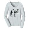 Ladies Long Sleeve Fan Favorite V Neck Tee Thumbnail