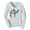 Ladies Long Sleeve Fan Favorite V Neck Tee Thumbnail