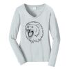 Ladies Long Sleeve Fan Favorite V Neck Tee Thumbnail