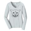 Ladies Long Sleeve Fan Favorite V Neck Tee Thumbnail