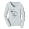 Ladies Long Sleeve Fan Favorite V Neck Tee Thumbnail