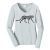 Ladies Long Sleeve Fan Favorite V Neck Tee Thumbnail