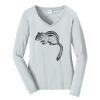 Ladies Long Sleeve Fan Favorite V Neck Tee Thumbnail