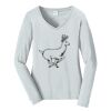 Ladies Long Sleeve Fan Favorite V Neck Tee Thumbnail