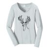 Ladies Long Sleeve Fan Favorite V Neck Tee Thumbnail