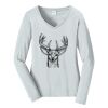 Ladies Long Sleeve Fan Favorite V Neck Tee Thumbnail