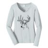 Ladies Long Sleeve Fan Favorite V Neck Tee Thumbnail