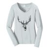 Ladies Long Sleeve Fan Favorite V Neck Tee Thumbnail