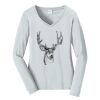 Ladies Long Sleeve Fan Favorite V Neck Tee Thumbnail