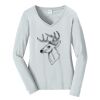 Ladies Long Sleeve Fan Favorite V Neck Tee Thumbnail