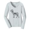 Ladies Long Sleeve Fan Favorite V Neck Tee Thumbnail