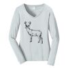 Ladies Long Sleeve Fan Favorite V Neck Tee Thumbnail