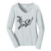 Ladies Long Sleeve Fan Favorite V Neck Tee Thumbnail