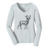 Ladies Long Sleeve Fan Favorite V Neck Tee Thumbnail