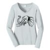 Ladies Long Sleeve Fan Favorite V Neck Tee Thumbnail