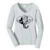 Ladies Long Sleeve Fan Favorite V Neck Tee Thumbnail