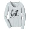 Ladies Long Sleeve Fan Favorite V Neck Tee Thumbnail