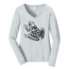 Ladies Long Sleeve Fan Favorite V Neck Tee Thumbnail