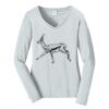 Ladies Long Sleeve Fan Favorite V Neck Tee Thumbnail