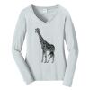 Ladies Long Sleeve Fan Favorite V Neck Tee Thumbnail