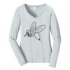 Ladies Long Sleeve Fan Favorite V Neck Tee Thumbnail