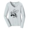 Ladies Long Sleeve Fan Favorite V Neck Tee Thumbnail